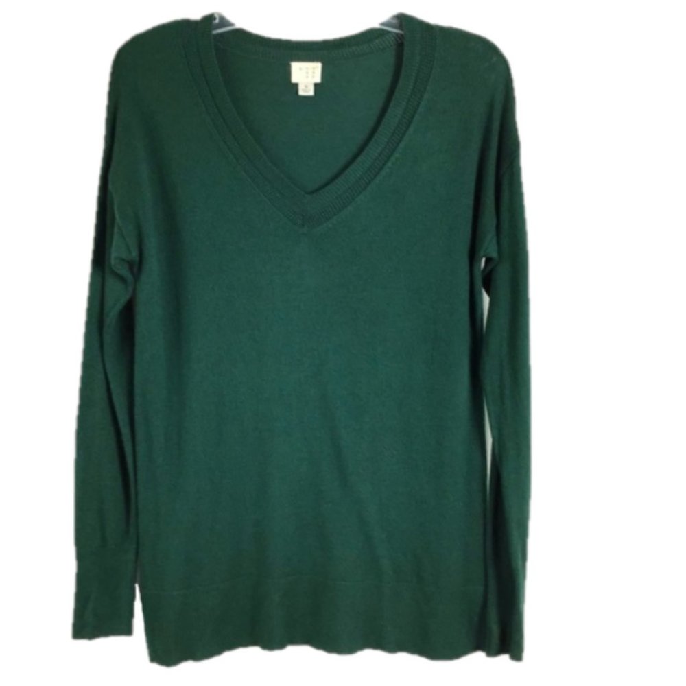 A New Day Emerald Green Long-Sleeve Knit Sweater